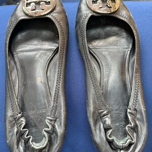 Tory Burch Black Leather Loafers